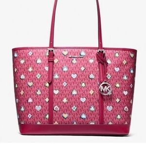 Michael Kors Pink Heart Pattern Tote
